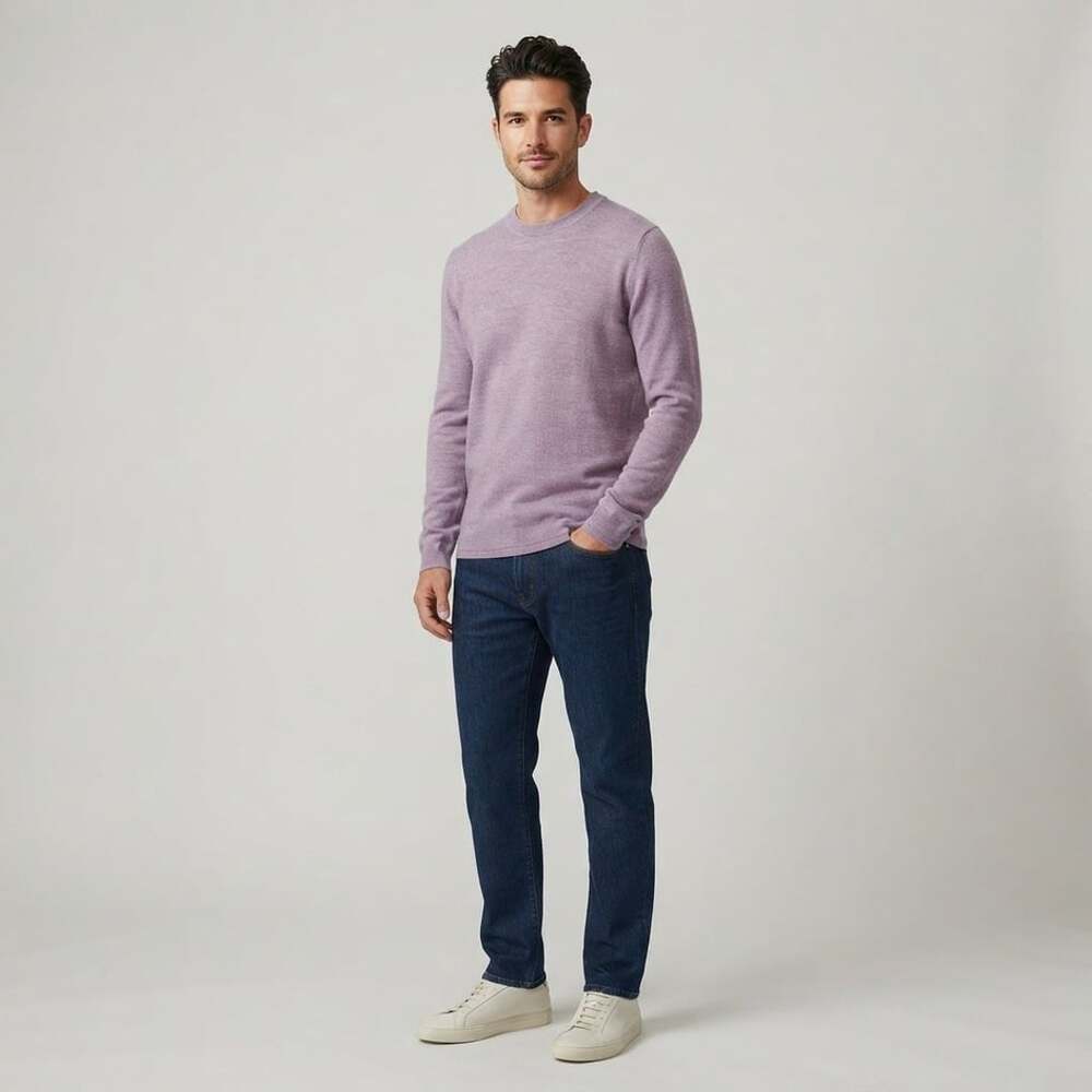 Artefact Men's 100% Merino Wool Crewneck Sweater Lilac Purple Size M